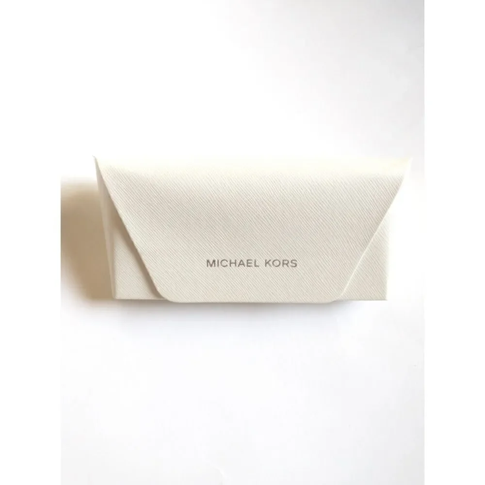 New! MICHAEL KORS Women's Stockholm Mirror Square Sunglasses With Case Rose Gold